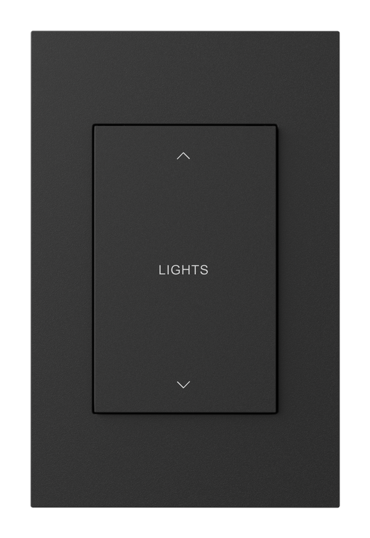 Crestron HZ2-SWEX-B ENGRAVED - Horizon® 2 In-Wall Switch with infiNET EX® Wireless Communication, 120 VAC, Custom Engraved, Black