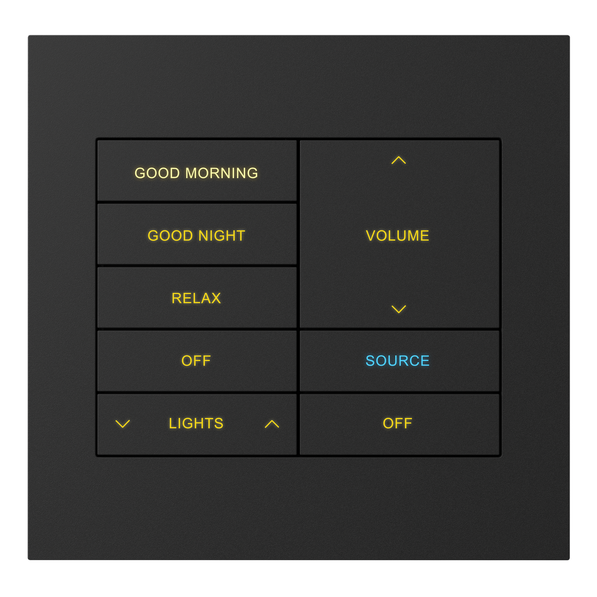 Crestron HZ2-KPEX-B ENGRAVED - Horizon® 2 In-Wall Keypad with infiNET EX® Wireless Communication, 120 VAC, Custom Engraved, Black
