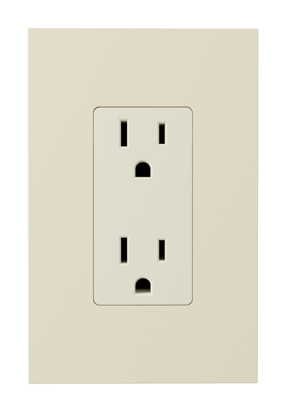 Crestron HZ2-FP-G1-D1-A - Horizon® 2 Faceplate, 1-Gang, 1-Decorator, Almond