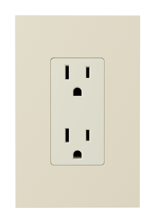 Crestron HZ2-FP-G1-D1-A - Horizon® 2 Faceplate, 1-Gang, 1-Decorator, Almond
