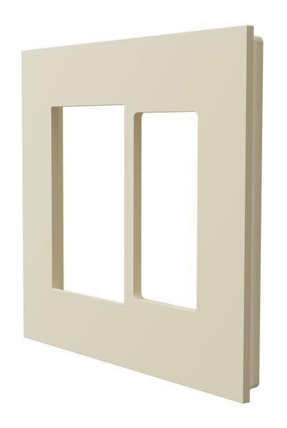 Crestron HZ2-FP-G2-D1-A - Horizon® 2 Faceplate, 2-Gang, 1-Decorator, Almond