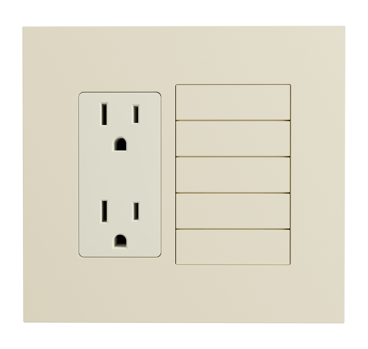 Crestron HZ2-FP-G2-D1-A - Horizon® 2 Faceplate, 2-Gang, 1-Decorator, Almond