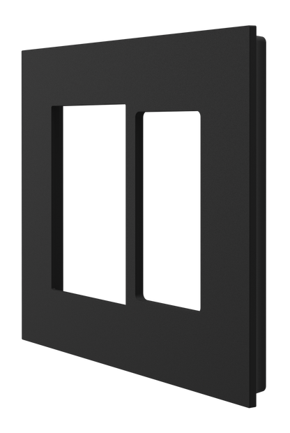 Crestron HZ2-FP-G2-D1-B - Horizon® 2 Faceplate, 2-Gang, 1-Decorator, Black