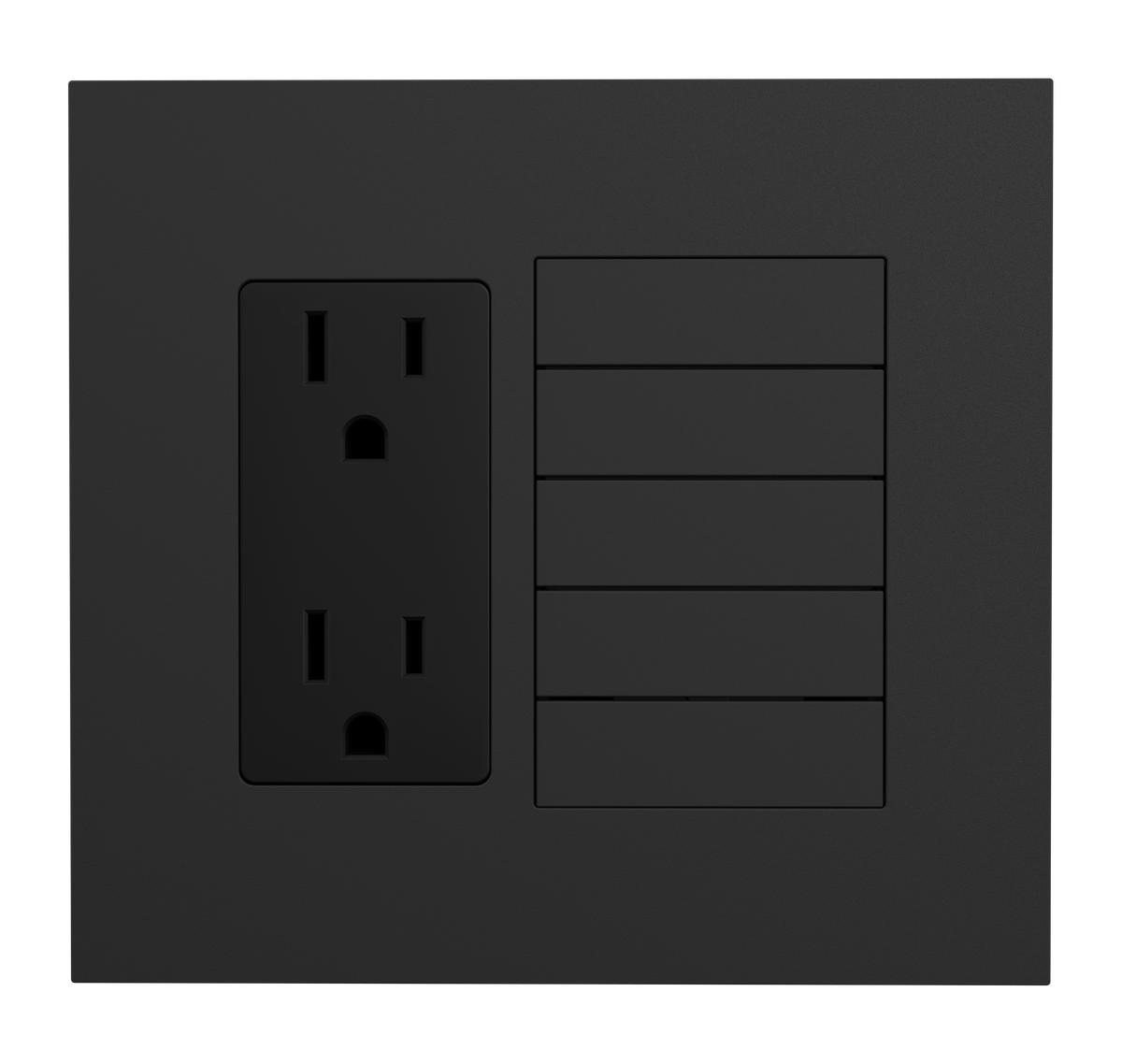 Crestron HZ2-FP-G2-D1-B - Horizon® 2 Faceplate, 2-Gang, 1-Decorator, Black