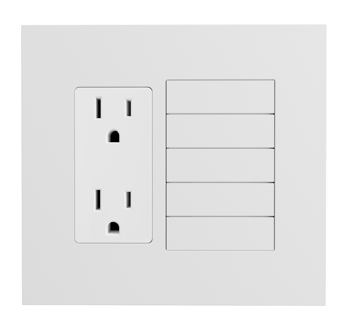 Crestron HZ2-FP-G2-D1-W - Horizon® 2 Faceplate, 2-Gang, 1-Decorator, White