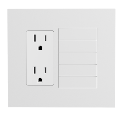 Crestron HZ2-FP-G2-D1-W - Horizon® 2 Faceplate, 2-Gang, 1-Decorator, White