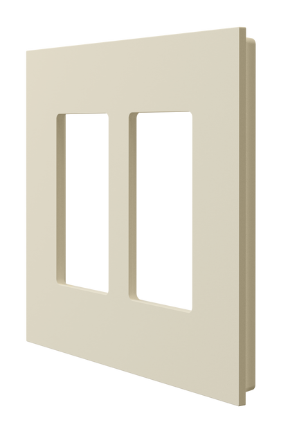 Crestron HZ2-FP-G2-D2-A - Horizon® 2 Faceplate, 2-Gang, 2-Decorator, Almond