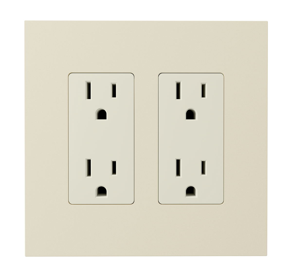 Crestron HZ2-FP-G2-D2-A - Horizon® 2 Faceplate, 2-Gang, 2-Decorator, Almond