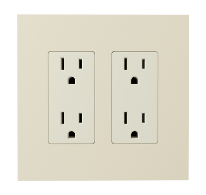 Crestron HZ2-FP-G2-D2-A - Horizon® 2 Faceplate, 2-Gang, 2-Decorator, Almond