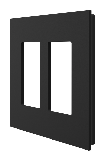 Crestron HZ2-FP-G2-D2-B - Horizon® 2 Faceplate, 2-Gang, 2-Decorator, Black