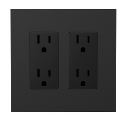 Crestron HZ2-FP-G2-D2-B - Horizon® 2 Faceplate, 2-Gang, 2-Decorator, Black