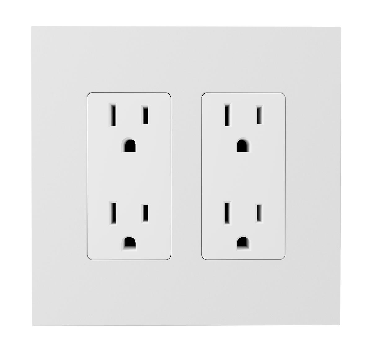 Crestron HZ2-FP-G2-D2-W - Horizon® 2 Faceplate, 2-Gang, 2-Decorator, White