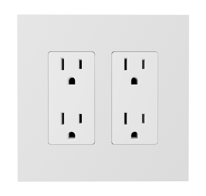 Crestron HZ2-FP-G2-D2-W - Horizon® 2 Faceplate, 2-Gang, 2-Decorator, White