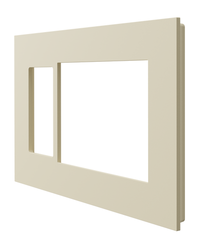 Crestron HZ2-FP-G3-D1-A - Horizon® 2 Faceplate, 3-Gang, 1-Decorator, Almond
