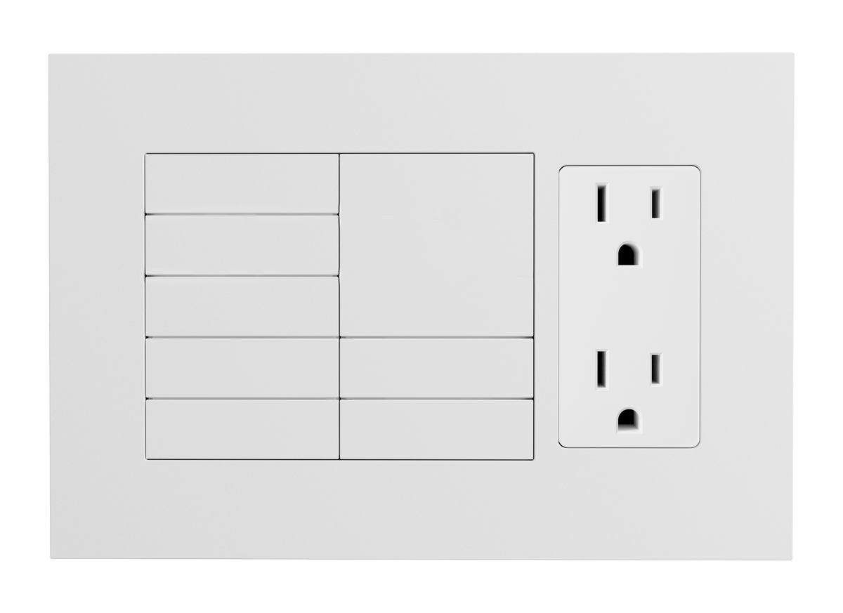 Crestron HZ2-FP-G3-D1-W - Horizon® 2 Faceplate, 3-Gang, 1-Decorator, White