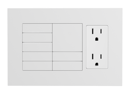 Crestron HZ2-FP-G3-D1-W - Horizon® 2 Faceplate, 3-Gang, 1-Decorator, White