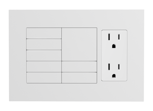Crestron HZ2-FP-G3-D1-W - Horizon® 2 Faceplate, 3-Gang, 1-Decorator, White