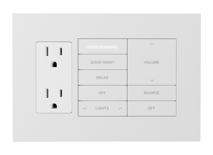 Crestron HZ2-FP-G3-D1-W - Horizon® 2 Faceplate, 3-Gang, 1-Decorator, White