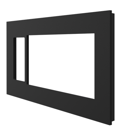 Crestron HZ2-FP-G4-D1-B - Horizon® 2 Faceplate, 4-Gang, 1-Decorator, Black