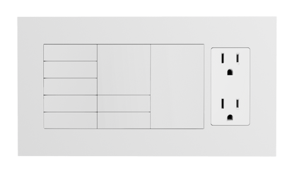 Crestron HZ2-FP-G4-D1-W - Horizon® 2 Faceplate, 4-Gang, 1-Decorator, White