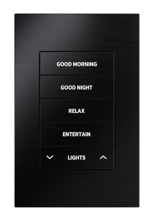 Crestron HZ2-KPCN-BR-BLK ENGRAVED - Horizon® 2 Keypad with Cresnet® Communications, Custom Engraved, Brushed Black
