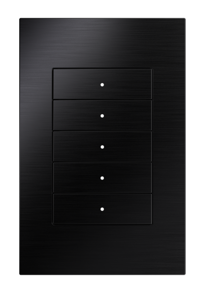 Crestron HZ2-KPCN-BR-BLK - Horizon® 2 Keypad with Cresnet® Communications, Standard Engraved, Brushed Black