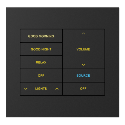 Crestron HZ2-KPCN-B ENGRAVED - Horizon® 2 Keypad with Cresnet® Communications, Custom Engraved, Black