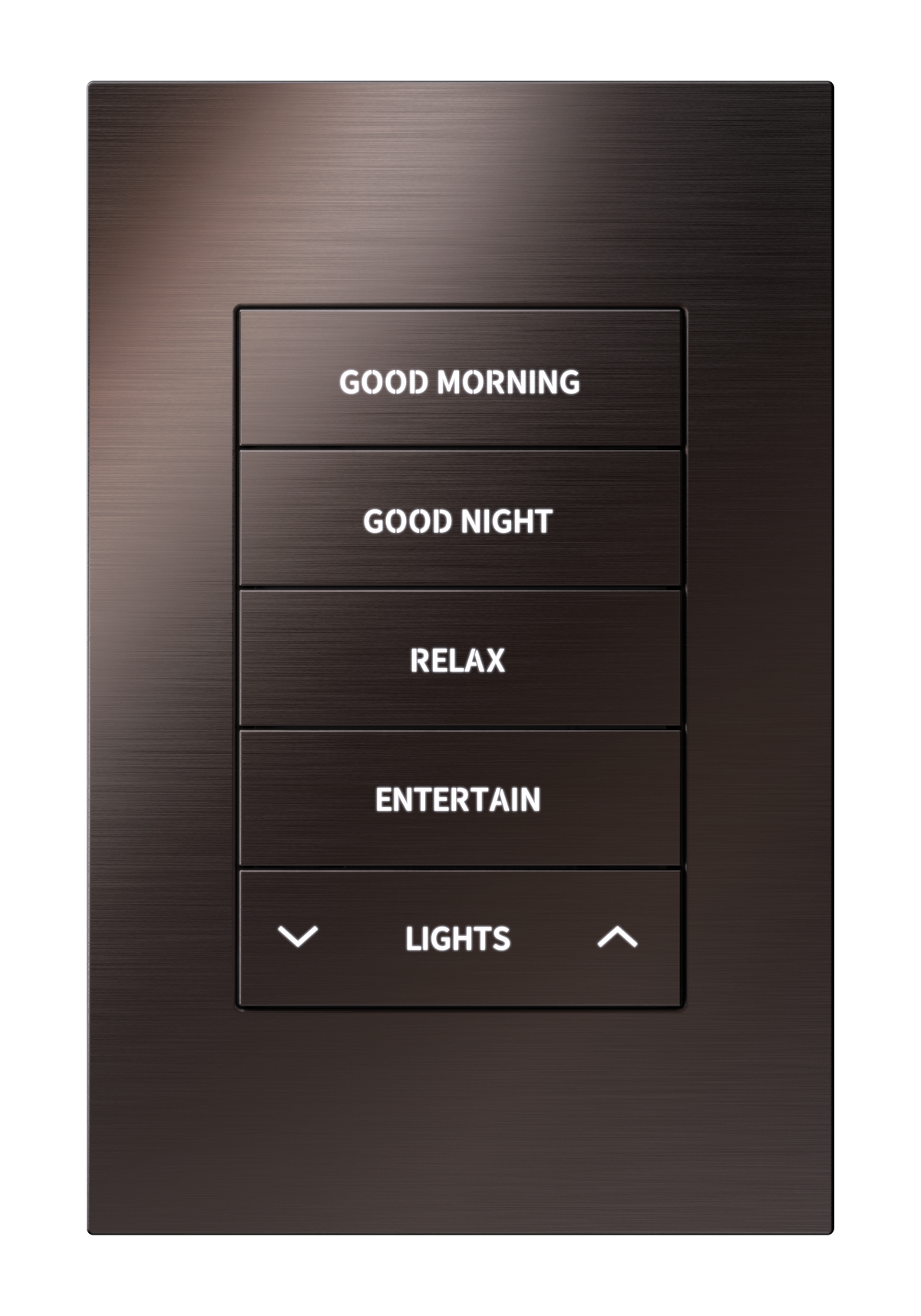Crestron HZ2-KPCN-DRK-BRZ ENGRAVED - Horizon® 2 Keypad with Cresnet® Communications, Custom Engraved, Dark Bronze