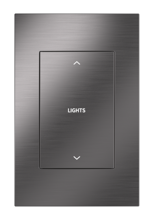 Crestron HZ2-SWEX-DRK-NKL ENGRAVED - Horizon® 2 In-Wall Switch with infiNET EX® Wireless Communication, 120 VAC, Custom Engraved, Dark Nickel