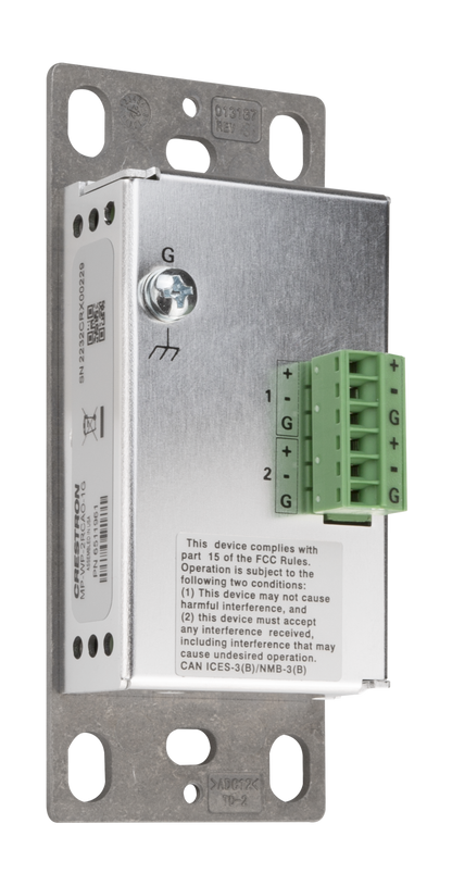 Crestron MP-WP-2RCAO-1G - Media Presentation Wall Plate - RCA, Black, 1-Gang