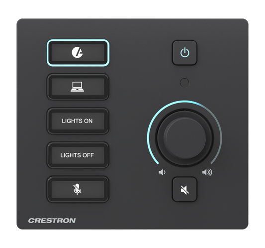 Crestron MPB4-301-B - 4-Series® Media Presentation Button Panel 301, Black