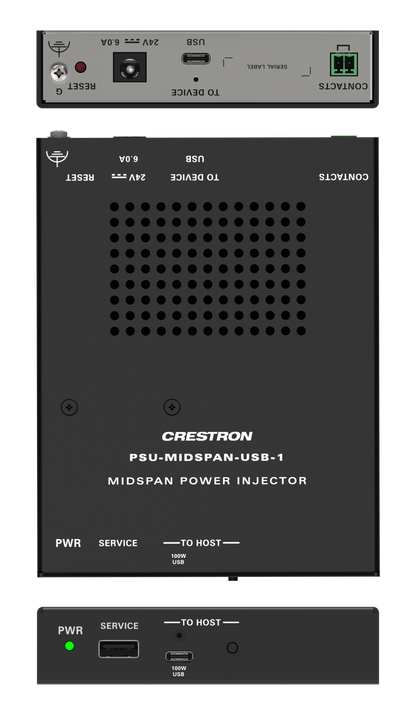 Crestron PSU-MIDSPAN-USB-1-C KIT - Single Channel Midspan USB Power Injector with Cables