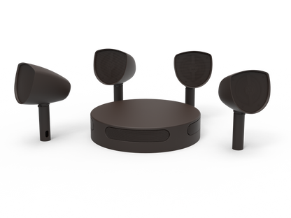 Crestron REFERENCE OD4.1-4-S10-BRZ-T KIT - Reference 4.1 Landscape Solution, Bronze Textured, Four 4 in. Satellites, One 10 in. Subwoofer