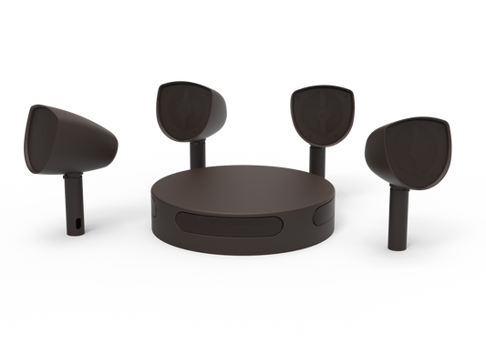 Crestron REFERENCE OD4.1-4-S10-BRZ-T KIT - Reference 4.1 Landscape Solution, Bronze Textured, Four 4 in. Satellites, One 10 in. Subwoofer