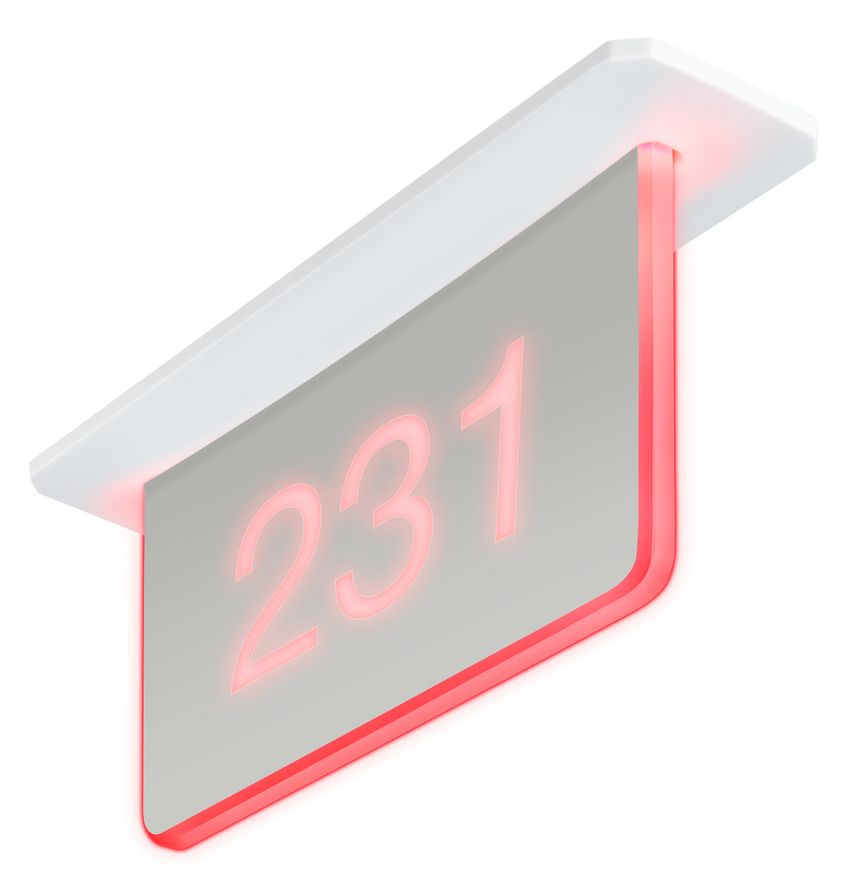 Crestron SSC-100-EL-USB KIT - Room Availability Hall Sign, Enhanced Legibility, Ceiling Mount with USB-C Adapter, Without Engraving