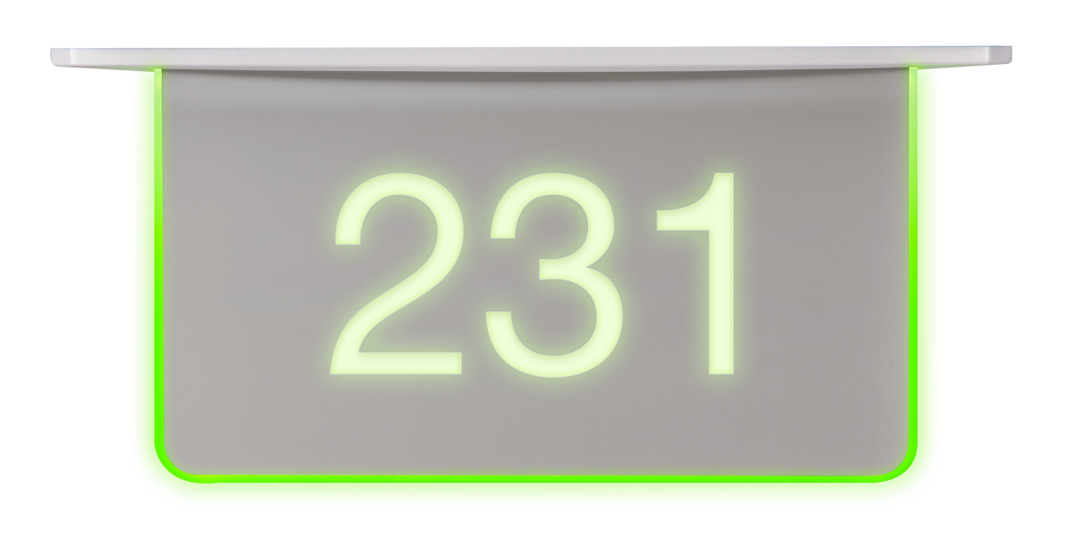 Crestron SSC-100-EL-USB KIT - Room Availability Hall Sign, Enhanced Legibility, Ceiling Mount with USB-C Adapter, Without Engraving