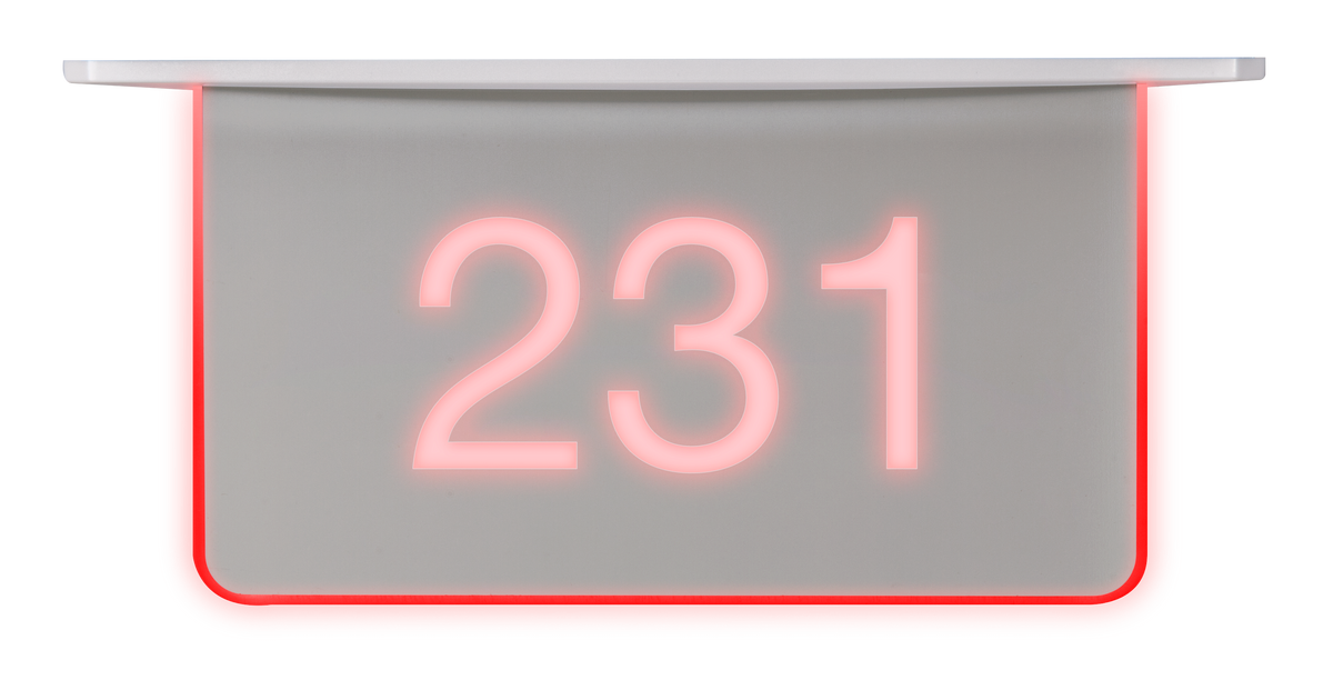 Crestron SSC-100-EL-USB KIT - Room Availability Hall Sign, Enhanced Legibility, Ceiling Mount with USB-C Adapter, Without Engraving