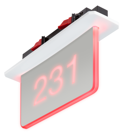 Crestron SSC-102-EL-USB KIT - Room Availability Hall Sign, Ceiling Mount with USB-C Adapter, Includes Custom Engraving
