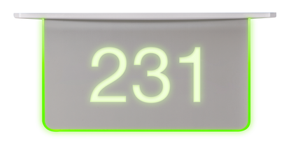 Crestron SSC-102-EL-USB KIT - Room Availability Hall Sign, Ceiling Mount with USB-C Adapter, Includes Custom Engraving