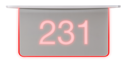 Crestron SSC-102-EL-USB KIT - Room Availability Hall Sign, Ceiling Mount with USB-C Adapter, Includes Custom Engraving