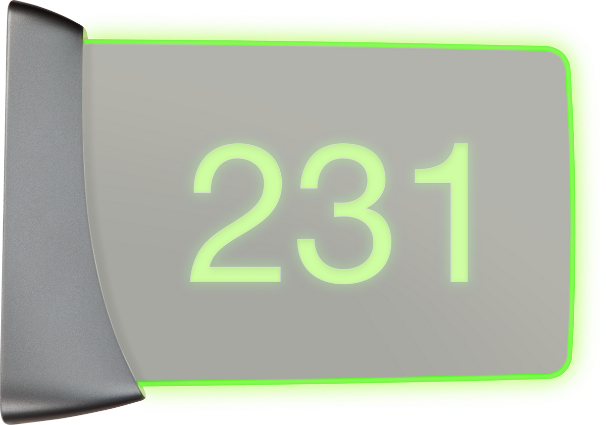 Crestron SSW-100-EL-USB KIT - Room Availability Hall Sign, Enhanced Legibility, Wall Mount with USB-C Adapter, Without Engraving