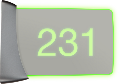 Crestron SSW-100-EL-USB KIT - Room Availability Hall Sign, Enhanced Legibility, Wall Mount with USB-C Adapter, Without Engraving