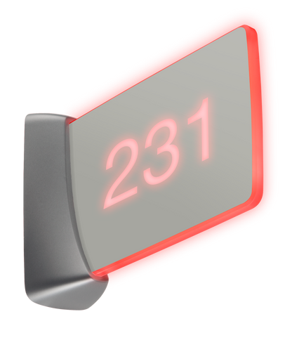 Crestron SSW-102-EL-USB KIT - Room Availability Hall Sign, Wall Mount with USB-C Adapter, Includes Custom Engraving