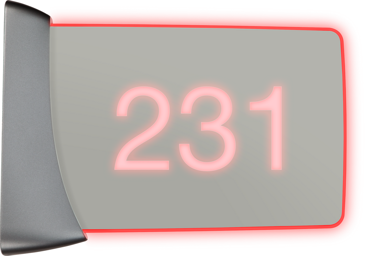Crestron SSW-102-EL-USB KIT - Room Availability Hall Sign, Wall Mount with USB-C Adapter, Includes Custom Engraving