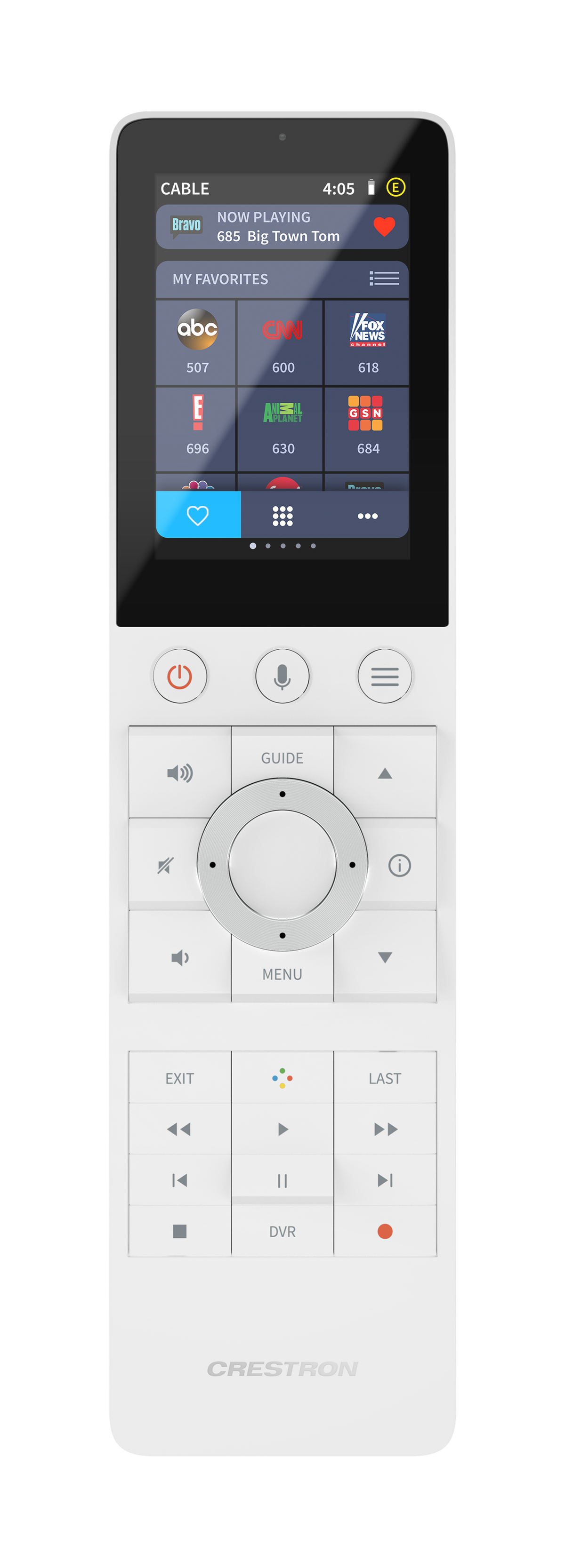Crestron TSR-310-W - Handheld Touch Screen Remote, White