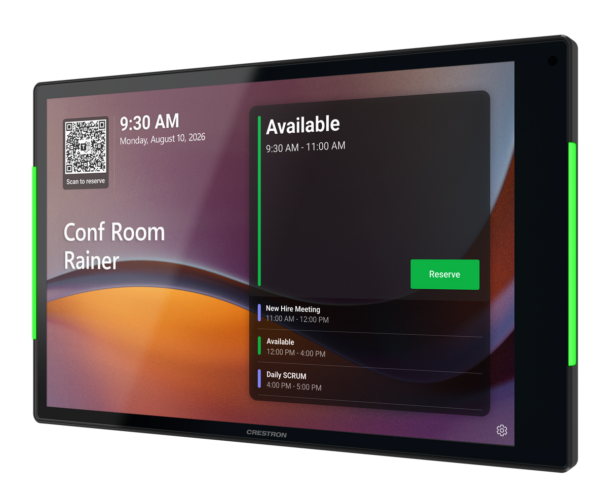 Crestron TSS-1080-B - 10.1 in. Room Scheduling Touch Screen, Black