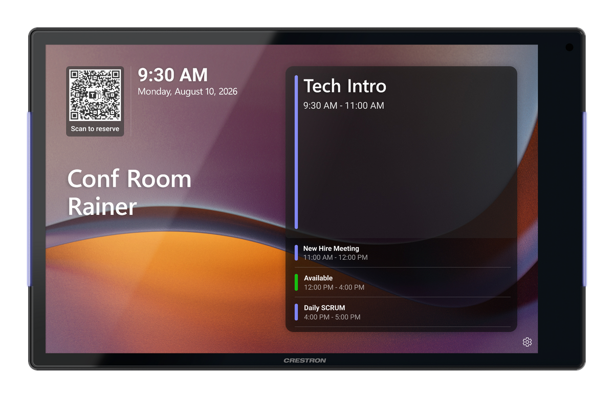 Crestron TSS-1080-B - 10.1 in. Room Scheduling Touch Screen, Black