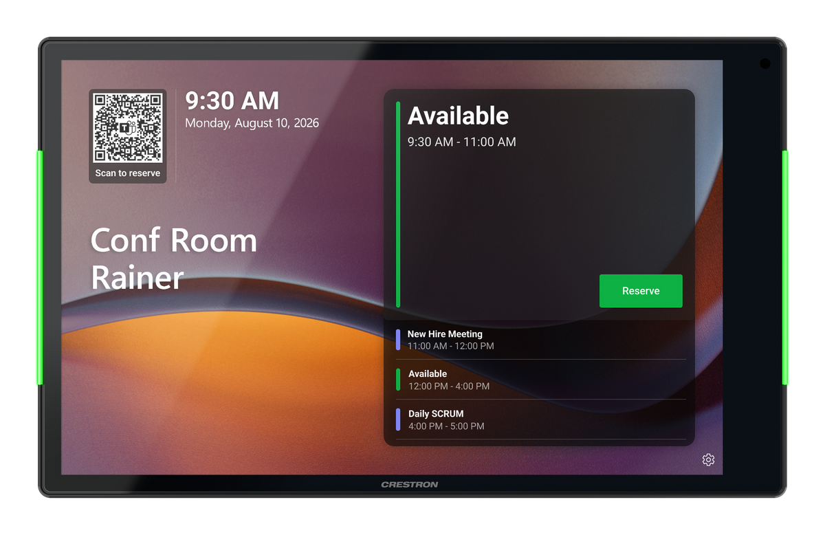 Crestron TSS-1080-GV-B - 10.1 in. Room Scheduling Touch Screen, Government Version