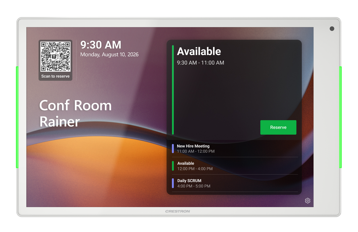 Crestron TSS-1080-W - 10.1 in. Room Scheduling Touch Screen, White
