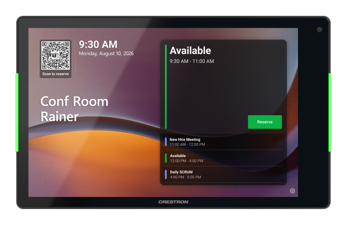 Crestron TSS-880-GV-B - 8.1 in. Room Scheduling Touch Screen, Government Version